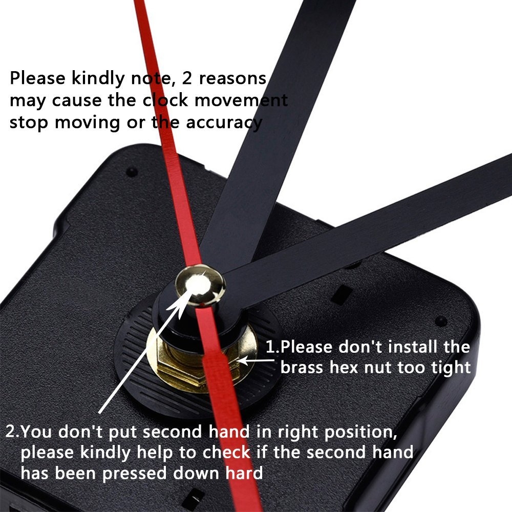 Mudder DIY Clock Movement Mechanism, 3/ 25 Inch Maximum Dial Thickness