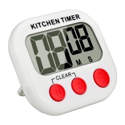 Mudder Magnetic Digital Kitchen Timer with Large LCD Display, Red-white