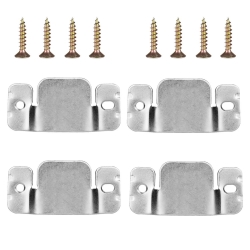 Mudder Universal Sectional Sofa Interlocking Sofa Connector Bracket with Screws, 4 Pieces