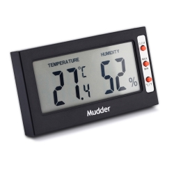 Mudder Indoor Digital Thermometer/ Hygrometer, Temperature and Humidity Monitor, Black