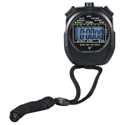 Digital Sport Stopwatch Timer Chronograph Athletic Watch with Clock Alarm, Calendar and Large LCD Display, Made of Water Resistant Material