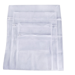 Laundry Bags, Mudder Zippered Mesh Washing Bags, Set of 3 (Big Mesh, White)