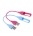 Mudder 2 Pack Replacement USB Charger Cable for Fitbit Flex Band Wireless Activity Bracelet - 0.59 Feet (Red and Blue)