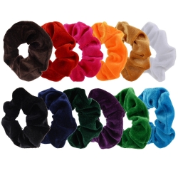 Mudder 12 Pack Hair Scrunchies Velvet Scrunchy Bobbles Elastic Hair Bands, 12 Colors