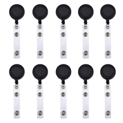 Mudder Retractable Reel ID Badge Holder with Belt Clip (Set of 10)