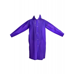 Mudder Portable Raincoat Rain Poncho with Hoods and Sleeves, Purple
