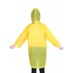 Mudder Kids Children Rain Poncho Raincoat Portable with Hoods and Sleeves, Yellow