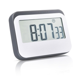 Mudder Magnetic Digital 24 Hours Kitchen Timer/ Clock with Large Screen, Grey-white