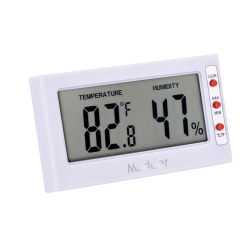 Mudder Indoor Digital Thermometer/ Hygrometer, Temperature and Humidity Monitor, White
